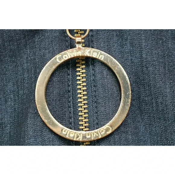 Calvin Klein Women's Blue Sleeveless Sheath Dress-Zip-Size 8 - Picture 3 of 7